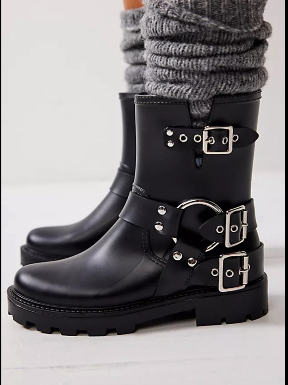 Jeffrey Campbell Make it Moto Rain Boots
